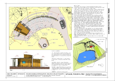 STUDIE RYBNÍK CHLUMANY - Výkresový list - A103 - SITUACE, PŮDORYS, ŘEZ