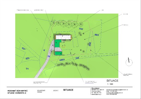 V3 plochá střecha BRTEČ STUDIE únor 2012 - Výkres - 01 - SITUACE