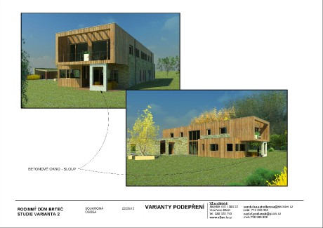 V3 plochá střecha BRTEČ STUDIE únor 2012 - Výkres - 16 - VARIANTY PODEPŘENÍ