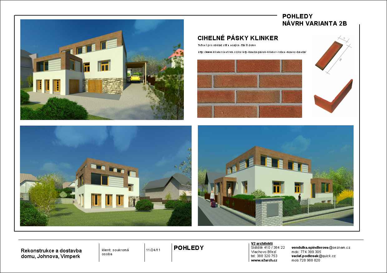 VIMPERK STUDIE I - cihlový obklad